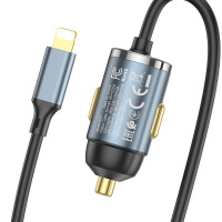 Адаптер автомобільний Hoco Lightning Cable Car charger NZ7 |1USB, 20W/3A, PD/QC|