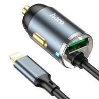 Адаптер автомобільний Hoco Lightning Cable Car charger NZ7 |1USB, 20W/3A, PD/QC|