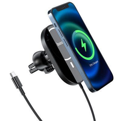 Тримач HOCO Powerful magnetic wireless charging Car holder CA90 |15W|
