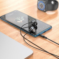 Навушники BOROFONE Platinum metal universal earphones with microphone BM75 |1.2m, Hi-Fi|