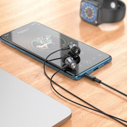 Навушники BOROFONE Platinum metal universal earphones with microphone BM75 |1.2m, Hi-Fi|