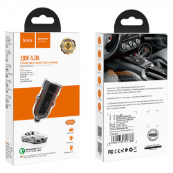Адаптер автомобільний Hoco Compatible Super Fast Charge Z32A |1USB, 4A, QC3.0, 18W|