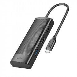 Hub адаптер HOCO Easy safe Type-C 7-in-1 multi-function converter HB43 |PD 100W/HDMI/SD, 2USB/1Type-C|