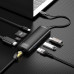 Hub адаптер HOCO Easy safe Type - C 8-in-1 multi-function converter HB44 |PD 100W/HDMI/SD, 2USB/2Type-C, RJ45|