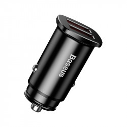 Адаптер автомобільний BASEUS Square metal |QC3.0, 2USB, 30W, 5A|