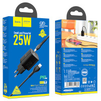 Адаптер мережевий HOCO Type-C to Lightning cable Rigorous charger set N19 |Type-C, 25W, 3A, QC/PD|
