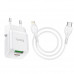 Адаптер мережевий HOCO Type-C to Lightning Cable Prestige charger set N20 |1USB/1Type-C, 20W, 3A, QC/PD|