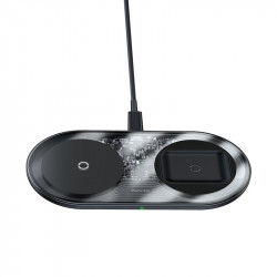 Зарядка Qi BASEUS Simple 2in1 Wireless Charger Pro Edition For Phones + Pod |15W| (WXJK-C02)