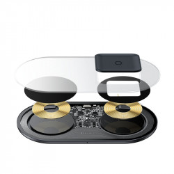 Зарядка Qi BASEUS Simple 2in1 Wireless Charger Pro Edition For Phones + Pod |15W| (WXJK-C02)