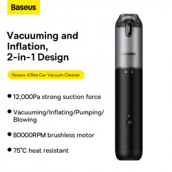 Автомобільний пилосос Baseus A3lite Car Vacuum Cleaner Black |7-12kPa|