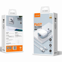 Адаптер мережевий LDNIO Type-C Cable A1306q |1USB, 3A, QC|