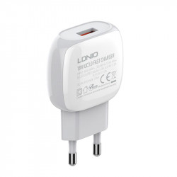 Адаптер мережевий LDNIO Type-C Cable A1306q |1USB, 3A, QC|
