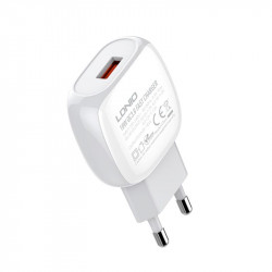 Адаптер мережевий LDNIO Type-C Cable A1306q |1USB, 3A, QC|