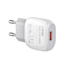 Адаптер мережевий LDNIO Type-C Cable A1306q |1USB, 3A, QC|