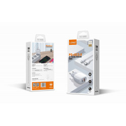 Адаптер мережевий LDNIO Type-C to Lightning Cable A2313C |1USB/1Type-C, QC/PD, 3A|