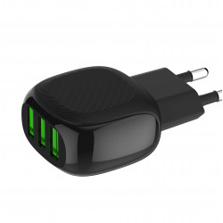 Адаптер мережевий LDNIO Micro USB Cable A3309 |3USB, 3.4A|