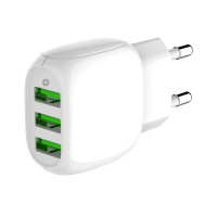 Адаптер мережевий LDNIO Micro USB Cable A3315 |3USB, 3.1A|