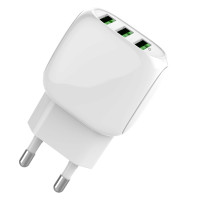 Адаптер мережевий LDNIO Micro USB Cable A3315 |3USB, 3.1A|