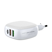 Адаптер мережевий LDNIO Type-C to Lightning Cable A3510Q |2USB/1Type-C, QC/PD, 3A/28.5W|