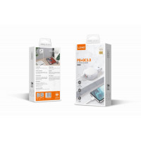 Адаптер мережевий LDNIO Type-C to Lightning Cable A3510Q |2USB/1Type-C, QC/PD, 3A/28.5W|