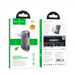 Аудіоадаптер універсальний HOCO Tour Car AUX BT Receiver E73 |BT5.0, TF, Mic, 10h|