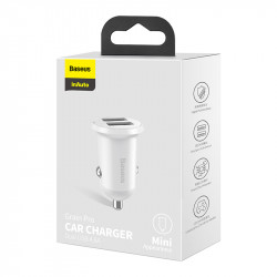 Адаптер автомобільний BASEUS Grain Pro Car Charger |2USB, 4.8A| (CCALLP-02)