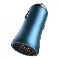 Адаптер автомобільний BASEUS Golden Contactor Pro Dual Quick Charger Car Charger |1USB/1Type-C, 5A/40W, QC/PD| (CCJD-0G)