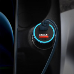 Адаптер автомобільний BASEUS Golden Contactor Pro Dual Quick Charger Car Charger |1USB/1Type-C, 5A/40W, QC/PD| (CCJD-0G)