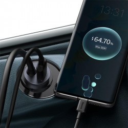 Адаптер автомобільний BASEUS Share Together PPS multi-port Fast charging Car charger with cord |3USB/1Type-C, 3A/120W, QC/PD, 1.5m| (CCBT-B0G)