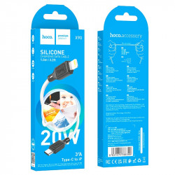 Кабель Hoco Type-C to Lightning cool silicone PD charging data cable X90 |1m, 20W, 3A|