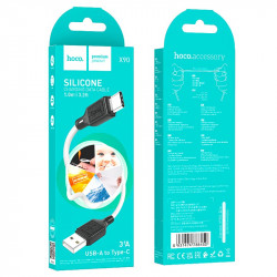 Кабель Hoco Type-C Cool silicone charging data cable X90 |1m, 3A|
