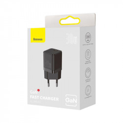 Адаптер мережевий Baseus GAN3 Fast Charger 1C |Type-C, 30W/3A, PD/QC| (CCGN010101)