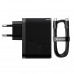 Адаптер мережевий Baseus Type-C to Typc-C cable Gan5 Pro Fast Charger |1USB/1Type-C, PD/QC, 100W/3A| (CCGP090202)