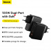 Адаптер мережевий Baseus Type-C to Typc-C cable Gan5 Pro Fast Charger |1USB/1Type-C, PD/QC, 100W/3A| (CCGP090202)