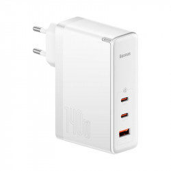 Адаптер мережевий Baseus Type-C to Typc-C cable Gan5 Pro Fast Charger |1USB/2Type-C, PD/QC, 140W/5A| (CCGP100202)
