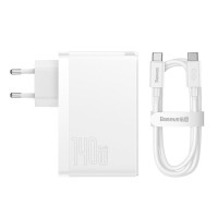 Адаптер мережевий Baseus Type-C to Typc-C cable Gan5 Pro Fast Charger |1USB/2Type-C, PD/QC, 140W/5A| (CCGP100202)