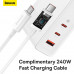 Адаптер мережевий Baseus Type-C to Typc-C cable Gan5 Pro Fast Charger |1USB/2Type-C, PD/QC, 140W/5A| (CCGP100202)
