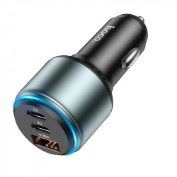 Адаптер автомобільний HOCO Galloper three-port Car charger NZ9 |1USB/2Type, 95W/3A, PD/QC|