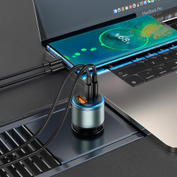 Адаптер автомобільний HOCO Galloper three-port Car charger NZ9 |1USB/2Type, 95W/3A, PD/QC|