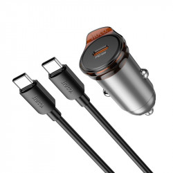Адаптер автомобільний Hoco Rigorous single port Car charger NZ16 (Type-C to Type-C set) |1Type-C, 30W/3A, PD20W/QC|