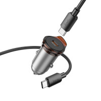 Адаптер автомобільний Hoco Rigorous single port Car charger NZ16 (Type-C to Type-C set) |1Type-C, 30W/3A, PD20W/QC|
