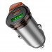Адаптер автомобільний Hoco Rigorous dual port Car charger NZ16A |1USB/1Type-C, 43W/3A, PD25W/QC|