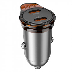 Адаптер автомобільний Hoco Rigorous port Car charger NZ16B |2Type-C, 45W/3A, PD25W/QC|