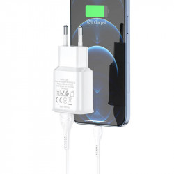 Адаптер мережевий Hoco Lightning Cable Star round dual Port charger set C88A |2USB, 2.4A|