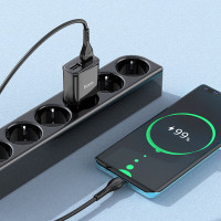 Адаптер мережевий Hoco Type-C Cable Star round dual Port charger set C88A |2USB, 2.4A|