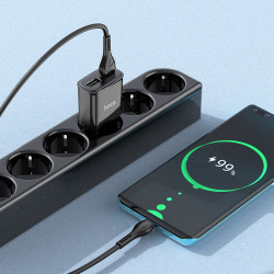 Адаптер мережевий Hoco Type-C Cable Star round dual Port charger set C88A |2USB, 2.4A|