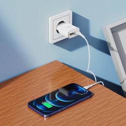 Адаптер мережевий HOCO Star round dual Port charger C88A |2USB, 2.4A|