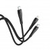 Кабель Hoco Combo Type-C to Type-C / Lightning Super U102 |1.5m, 3A,100W/20W|