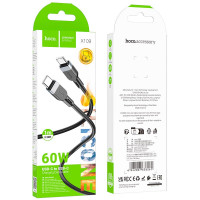 Кабель Hoco Type-C to Type-C Energy silicone charging data cable X109 |1m, 60W|