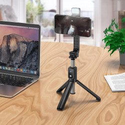 Селфі-монопод HOCO Treasure aluminum alloy fill light Gimbal version live broadcast support K15 |Bluetooth|